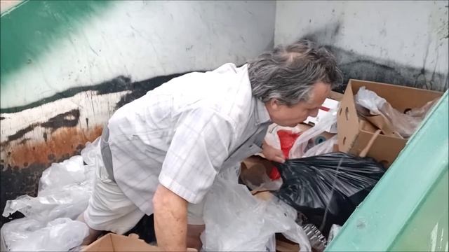 ALDI Dumpster Diving Just After Employees Brought Out Four Grocery Carts Full of Food to Trash смотреть онлайн