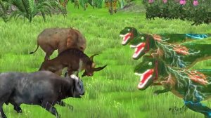 20 Mammoth Elephant Cow vs 10 Giant Tiger Vs Giant Gorilla Fight Baby Cow Saved By Woolly Mammoth