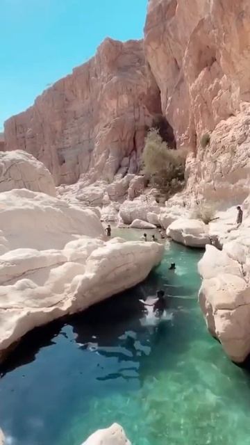 A stunning oasis in the Wadi Bani Khalid desert смотреть онлайн