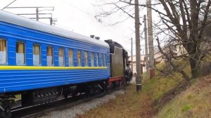 Паровоз Л-3535. Проследование станции Клепаров