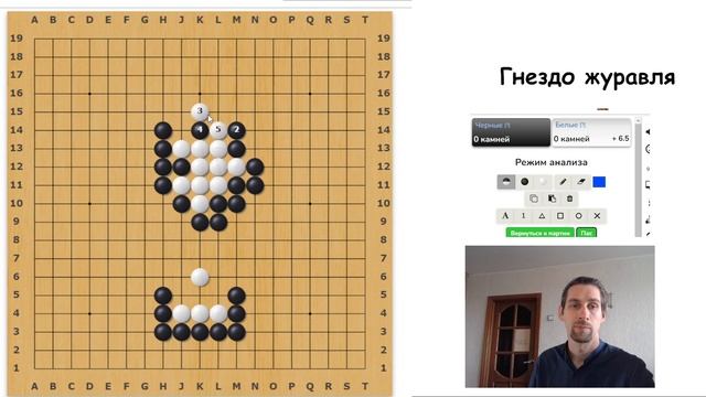 Гнездо журавля, тактические приёмы игры Го