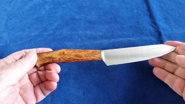 Кухонный нож (универсальный). AUS8. ПРОДАН!!!Рукоять карельская береза. смотреть онлайн