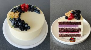 Торт ШОКОЛАДНАЯ СМОРОДИНА!💜 Яркое сочетание вкусов! Эффектный разрез!