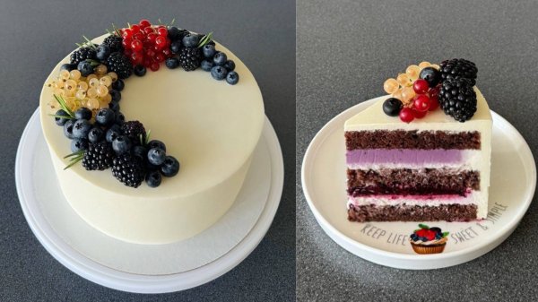 Торт ШОКОЛАДНАЯ СМОРОДИНА!💜 Яркое сочетание вкусов! Эффектный разрез!