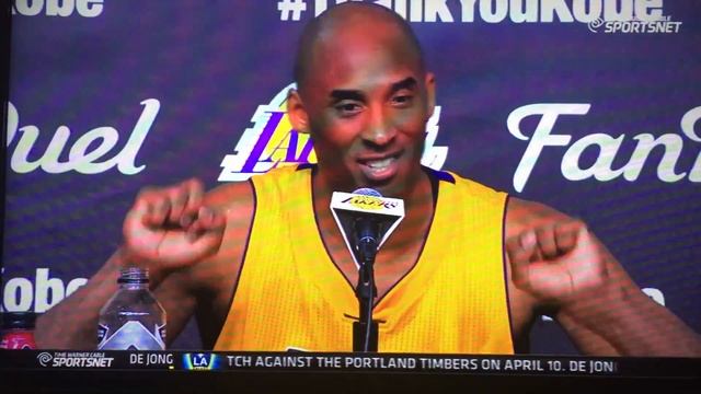 4/13/16 Mamba Day. Kobe Bryant gets his "6th" 60 pointer on his final game! (Part 2-Final Presser) смотреть онлайн