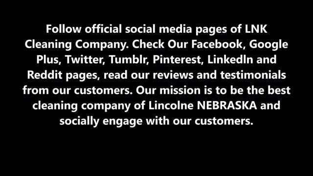 Social Media – LNK Cleaning Company (402) 881 3135 смотреть онлайн