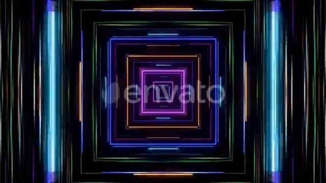 Colourful Neon Lights Background Loop