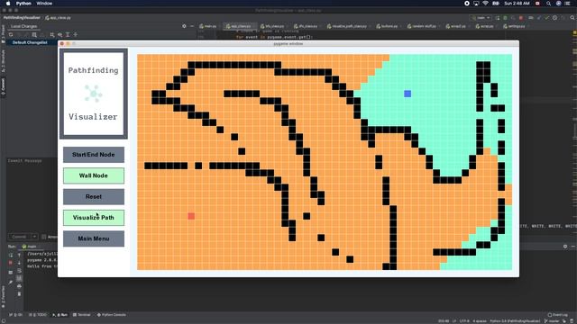 Python Pathfinding Visualizer Update 2.5 - Seung Jae Yang смотреть онлайн