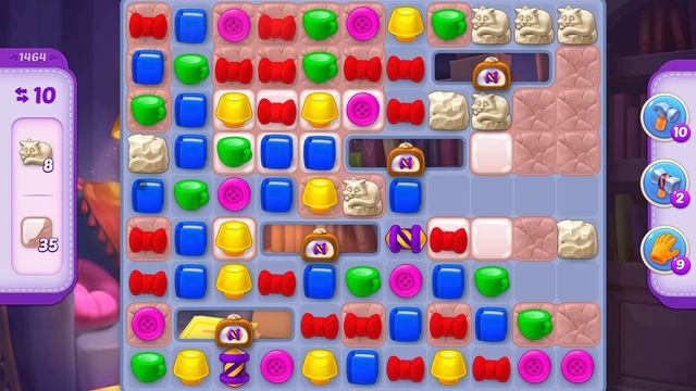 HomeScapes Level 1464 No Boosters (18 Moves)
