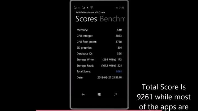 BenchMark test on Lumia 535 running Windows 10 mobile build 10149 смотреть онлайн