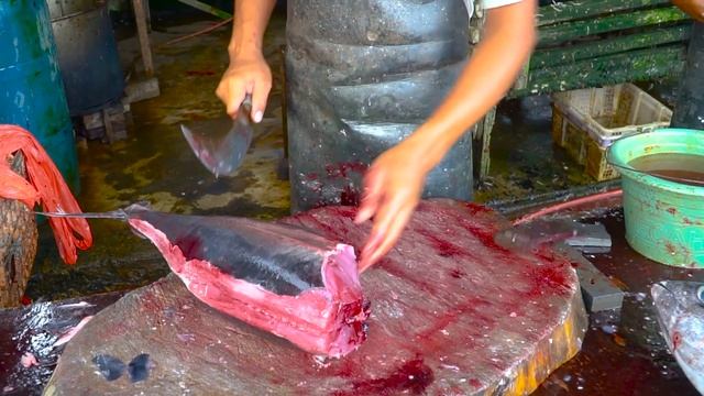 TECHNIQUES BABY TUNA FISH CUTTING SKILLS || FAST PERFECT CUTTING || FISH MARKET ACEHNESE🔪🔥 смотреть онлайн
