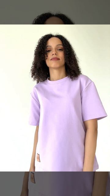 Костюм из футера, цвет сирень смотреть онлайн