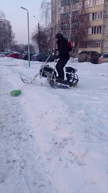 проба подвески на жёсткий снег