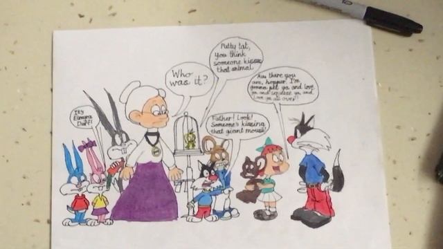 Tiny Toons Adventures - “Everyone saw Elmyra Duff hugging Hippety Hopper” смотреть онлайн