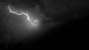 Релакс. Чёрный экран. Нежный шум дождя и приятный гром для отдыха и сна.