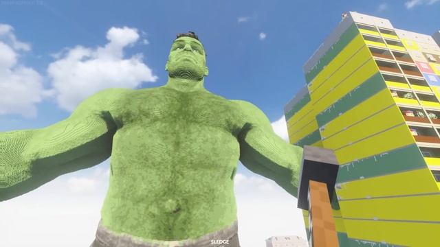 Crashing Cars Into HULK - Teardown Mods Multiplayer