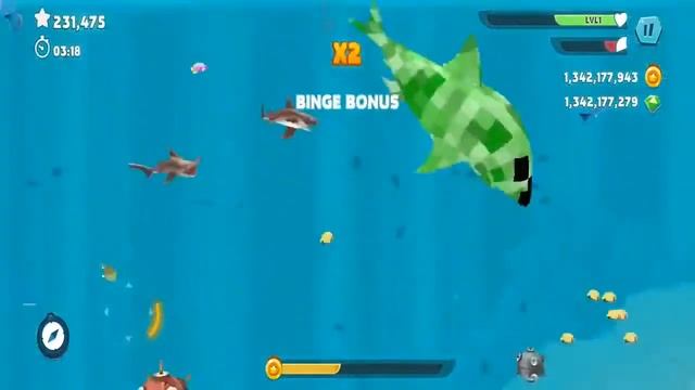 Hungry Shark Evolution Minecraft Creeper Skin All 23 Sharks Unlocked Hack Unlimited Gems Coins Mo смотреть онлайн