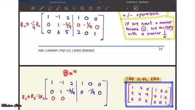 Solve Inverse Matrix by using ERO смотреть онлайн