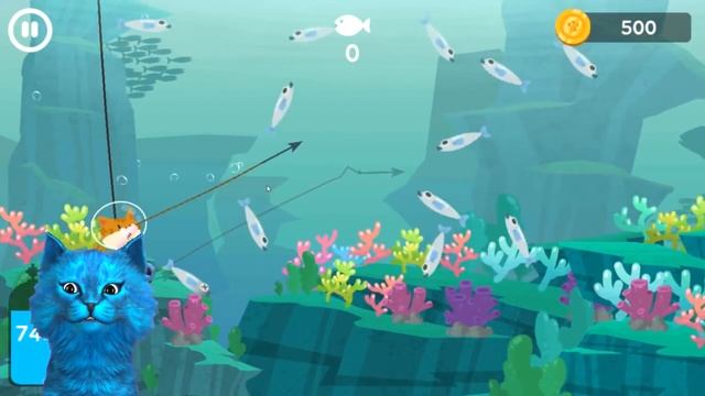 ПОДВОДНЫЙ КОТЕНОК РЫБОЛОВ поймал очень много рыбы / Симулятор маленького котенка The fishercat смотреть онлайн