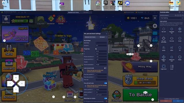 Pixel Gun 3D | My Bluestacks Emulator Control Setup For Normal Combat! (FOR PC)