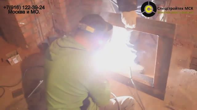 Усиление проёма металлической сварной рамой (алмазная резка) смотреть онлайн