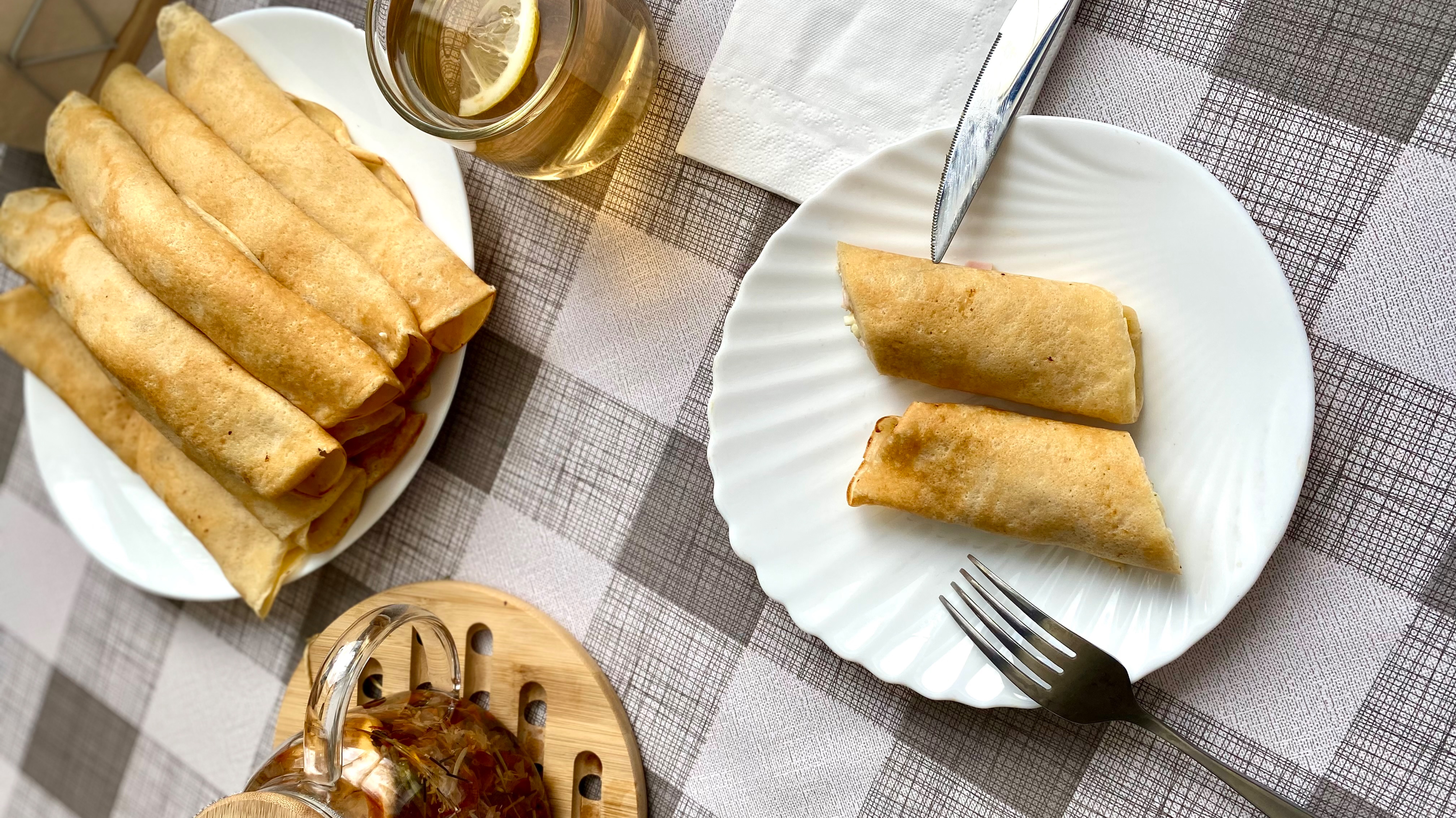 Сырные блинчики с начинкой