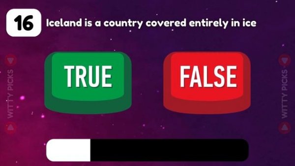 True Or False General Knowledge | True Or False Quiz