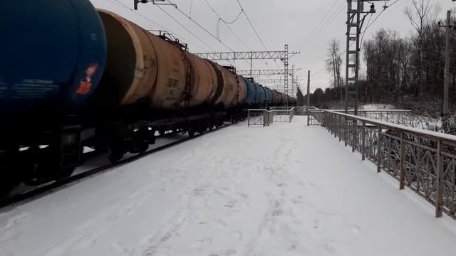 Электровоз ВЛ11.8-818/736А с наливным составом. БМО ж/д смотреть онлайн