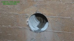 Отверстие фундаменте под трубу. Пробивка отверстия в стене с помощью установки алмазного бурения.