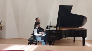 И. С. Бах Концерт для фортепиано с оркестром фа минор (переложение для двух фортепиано).