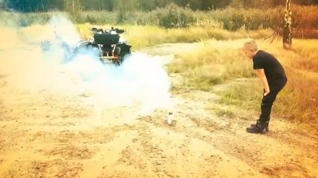 Yamaha Grizzly 125 and Polaris Scrambler 1000. Trip with son. смотреть онлайн