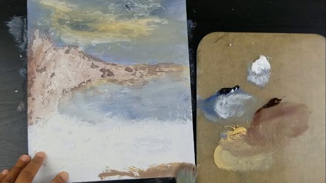 Art # 31 | Abstract Painting | Cove Landscape painting | Acrylic painting смотреть онлайн