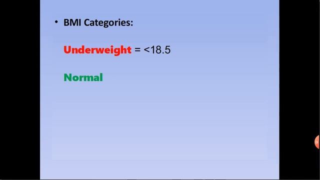 BODY MASS INDEX (BMI) Part-1 смотреть онлайн
