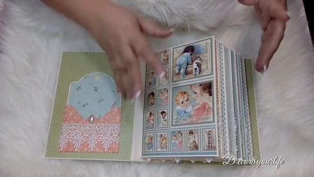 Mini Album Idea and Flip Through - Graphic 45 Baby Mini Album by Decor8yourlife смотреть онлайн