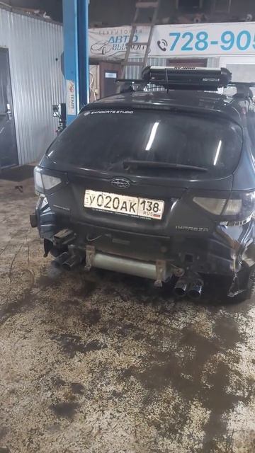 Subaru Impreza изменили приемную часть и конечный глушитель, выхлоп зазвучал
