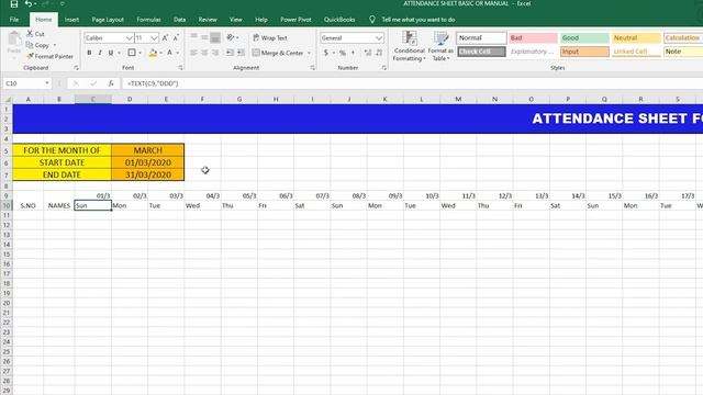How to make Automated Attendance Sheet in MS Excel 2019 - Part 2 смотреть онлайн