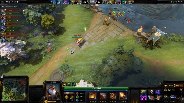!Attacker Sniper: How to win Sniper Dota 2. Full game. смотреть онлайн