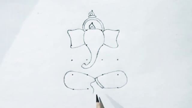 Easy Lord Ganesha drawing by 4×5 dots step by step // Lord Ganesha drawing - Drawing With Pooja смотреть онлайн