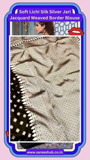 Soft Lichi Silk Silver Jari Saree Jacquard Weaved Border Blouse #shorts смотреть онлайн