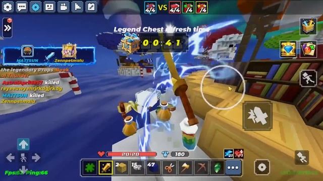 Trolling Noob With Color Spray In BedWars April Fool Mode! (Blockman Go)