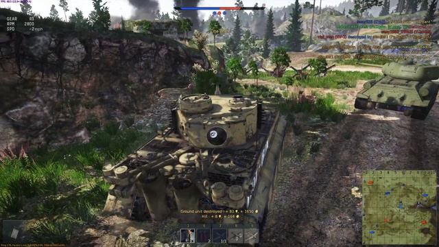 War Thunder - Pz.Kpfw. VI Tiger - 5 kills arcade смотреть онлайн