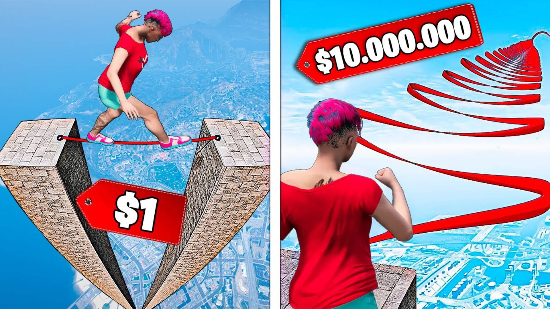 Канат за $1 vs Каната за $10.000.000 в ГТА5! (GTA 5 Online) смотреть онлайн