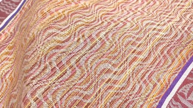 Холст полотенечный жаккардовый "Парусник" цв.бордовый/оранжевый, лен-50%, хлопок-50% АРТ17651 смотреть онлайн