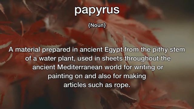 Papyrus Meaning | Definition of Papyrus смотреть онлайн