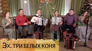 Три белых коня под гармонь – Сергей Громов и ансамбль ПТАШИЦА