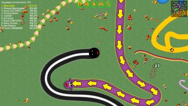 WormsZone.io 3,030,000 +Score Giant Slither Snake Top 01 /Best World Record WormsZoneio #98 смотреть онлайн