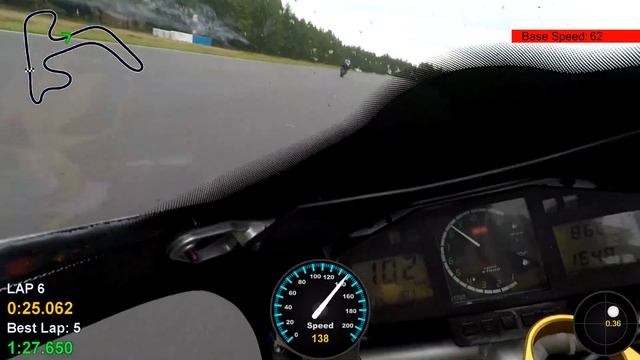 2023-08-13 - Aprilia -99 RSV 1000 Mille Test Ride At Alastaro Circuit - Helmet Cam