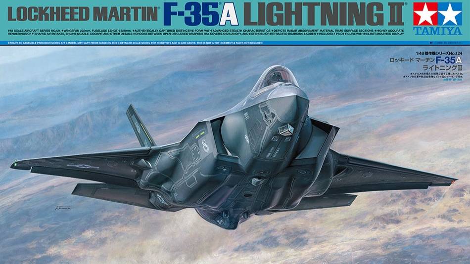Распаковка Tamiya 1 48 61124 Lockheed Martin F-35A Lightning