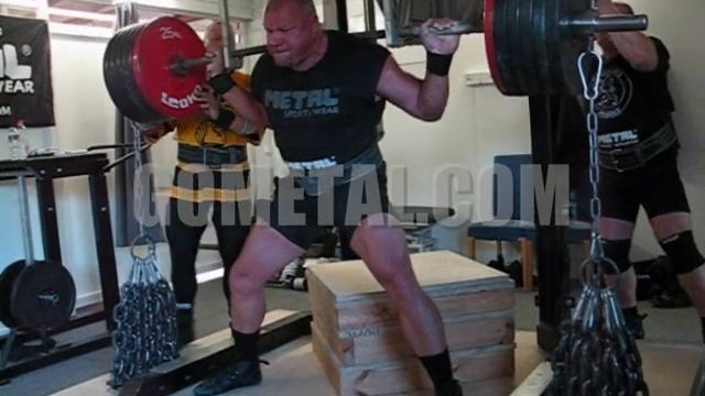 METAL Gym Training, Ano Turtiainen, Box squat with chains смотреть онлайн