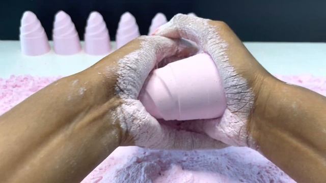 Crunchy Pink ASMR Baking Soda Mass Crush #stressrelief